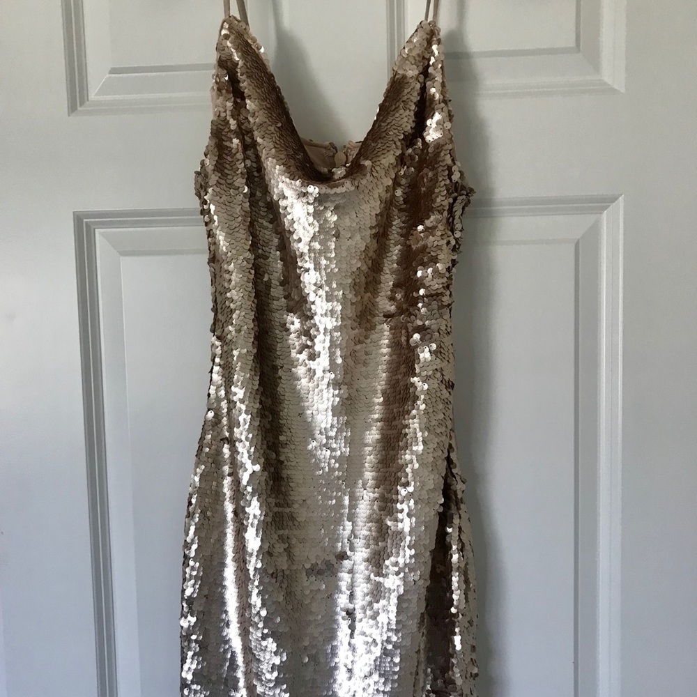 Gold Mini Dress